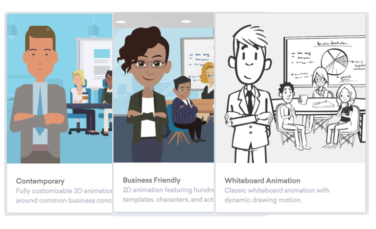 選べる３つのスタイル ビジネスアニメ制作ツール Vyond