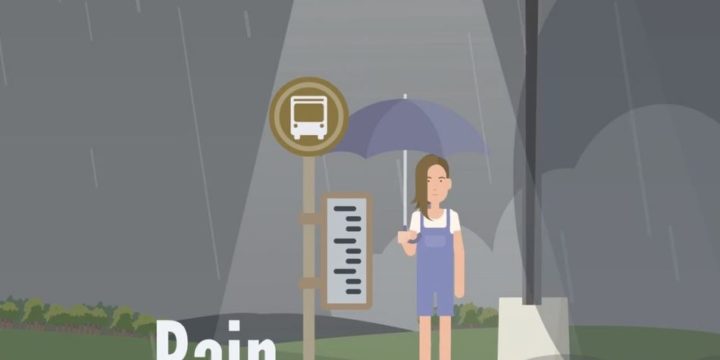 雨のシーン